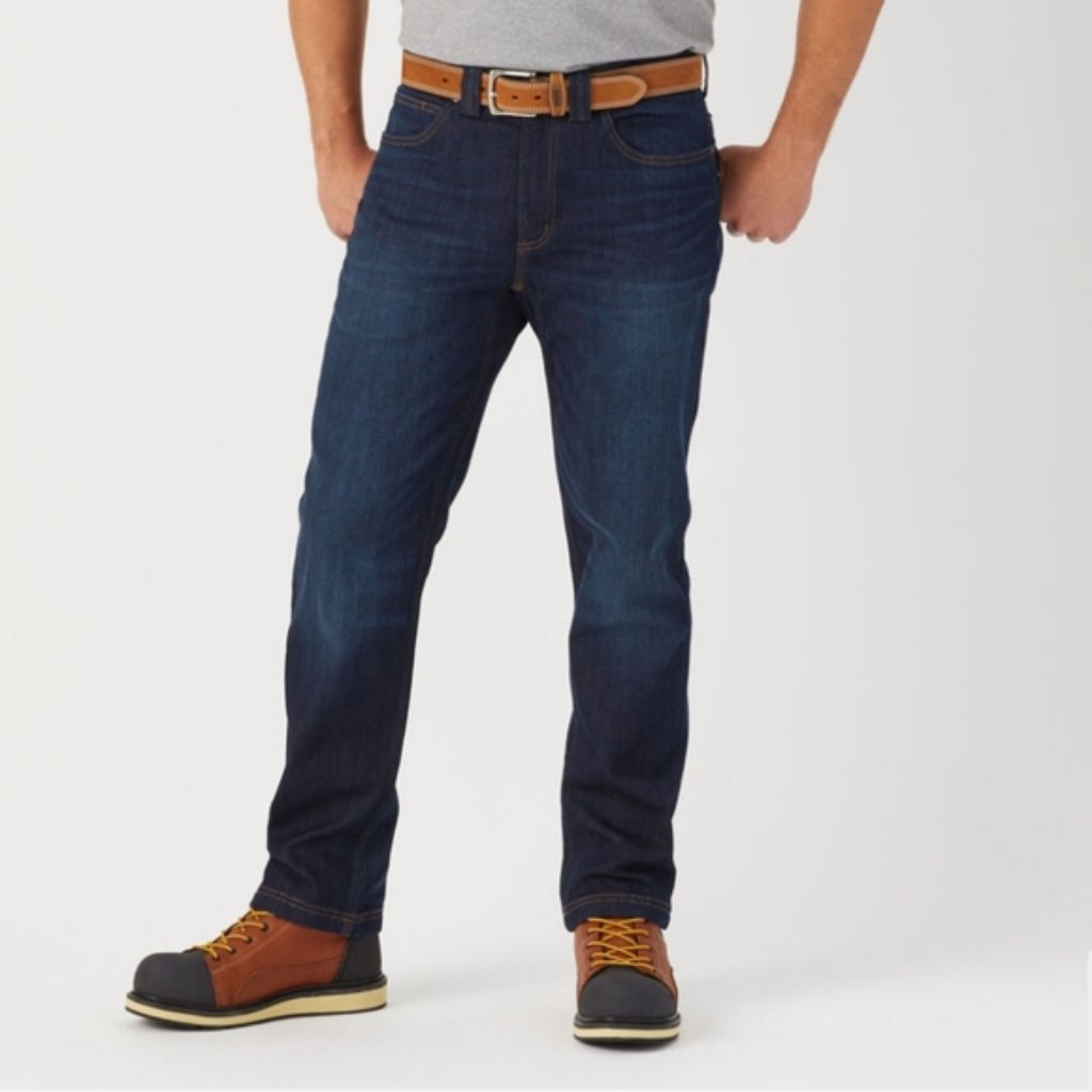 Duluth Trading Co Men's Dark Blue Standard Fit Ballroom Double Flex Jeans 36x34